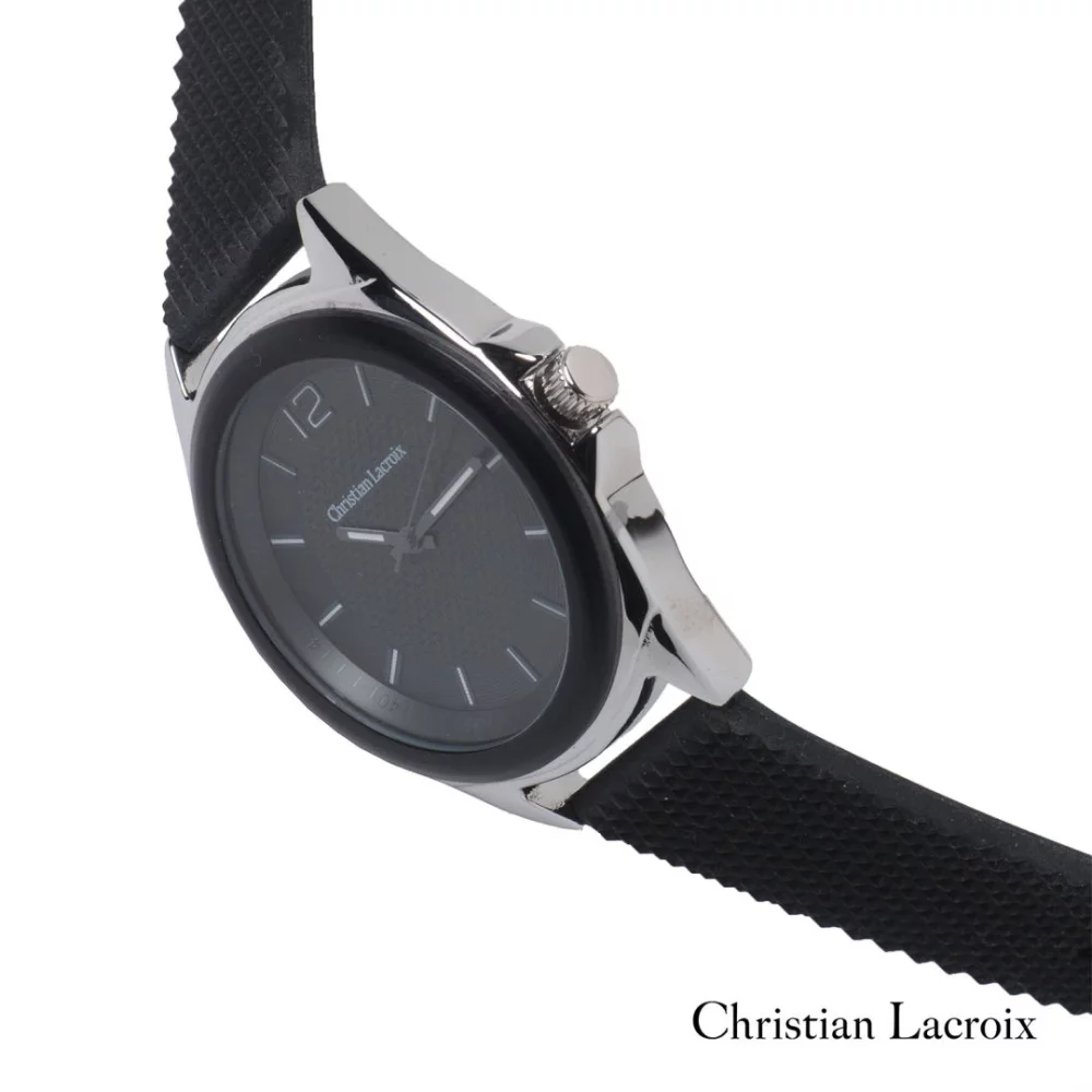 Montre en caoutchouc Christian Lacroix® Rhombe - Noir