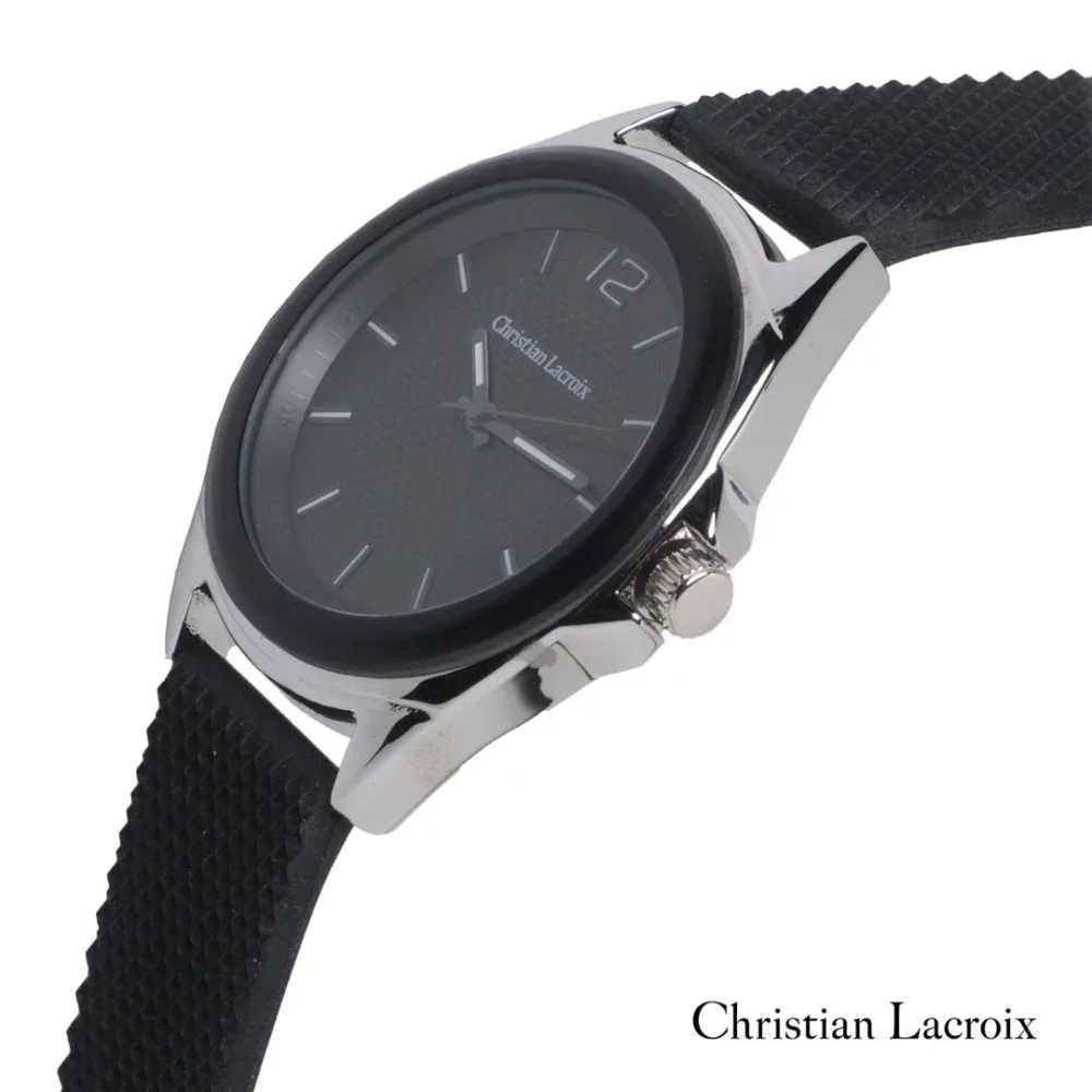 Montre en caoutchouc Christian Lacroix® Rhombe - Noir