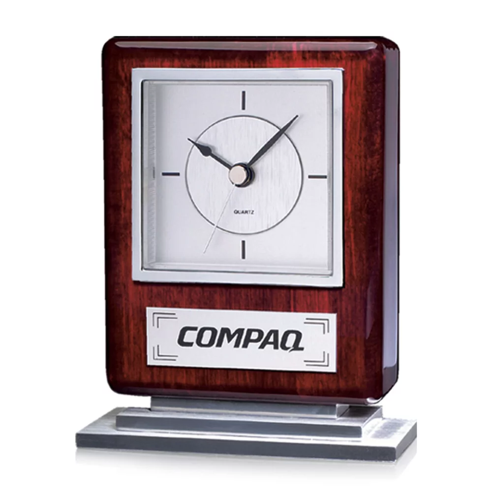 Falkland Clock - Rosewood/Chrome