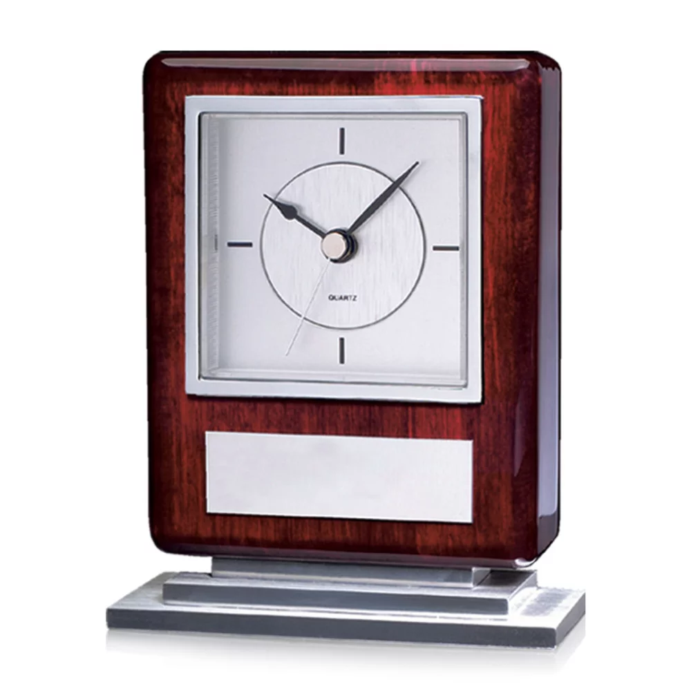 Falkland Clock - Rosewood/Chrome