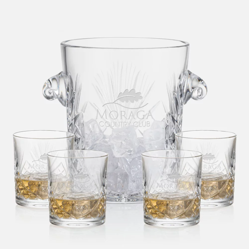 Seau à glace Cavanaugh et 4 verres Old Fashioned