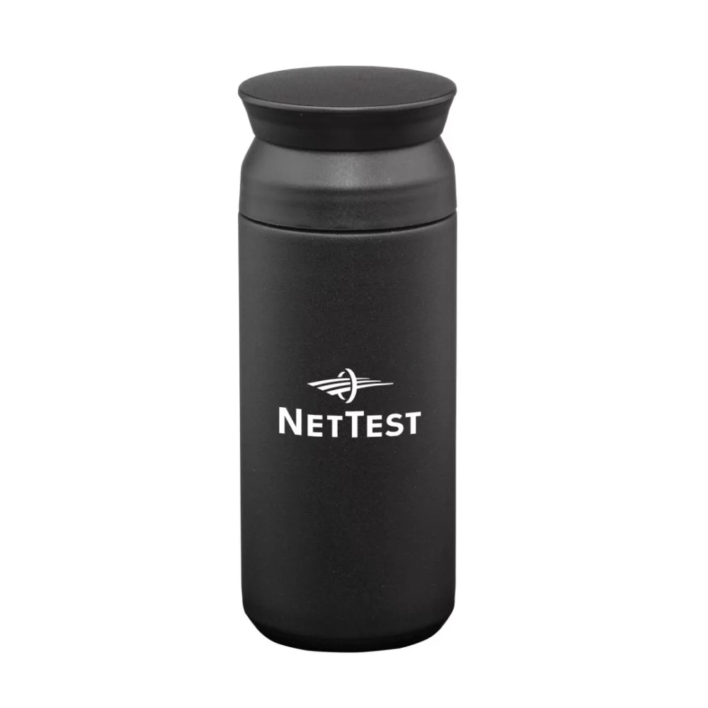 Gobelet Cies SS avec couvercle à vis - 11 oz noir