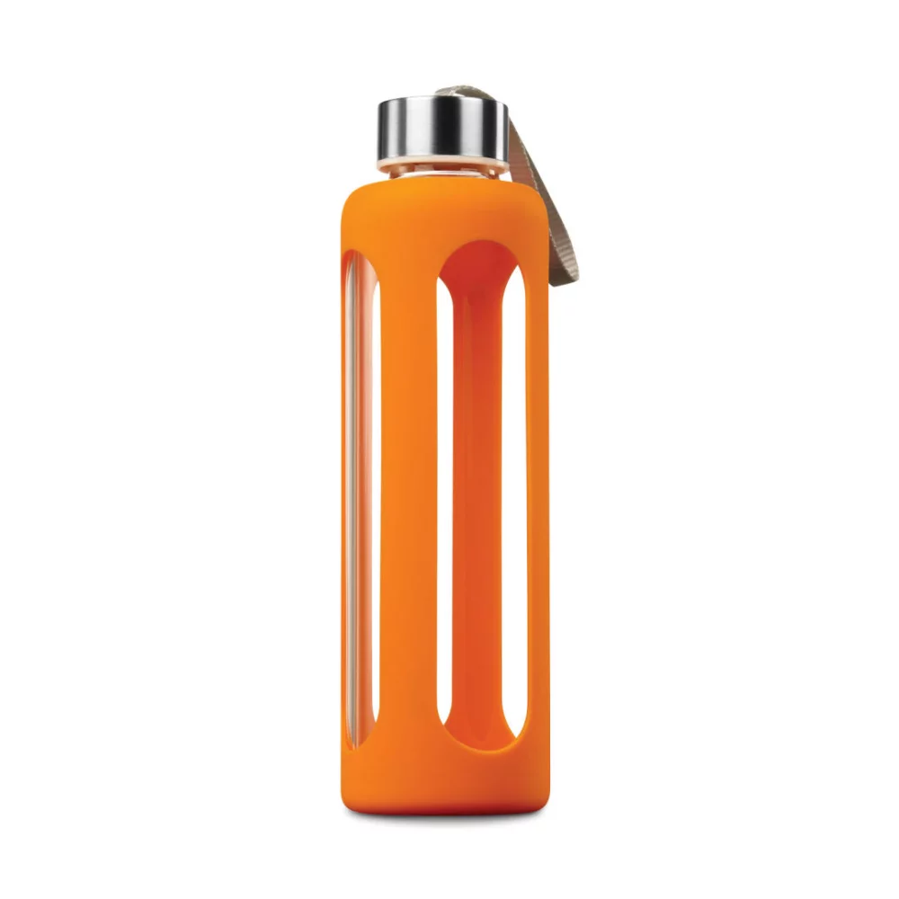 La bouteille en verre/silicone pur - 17 oz orange