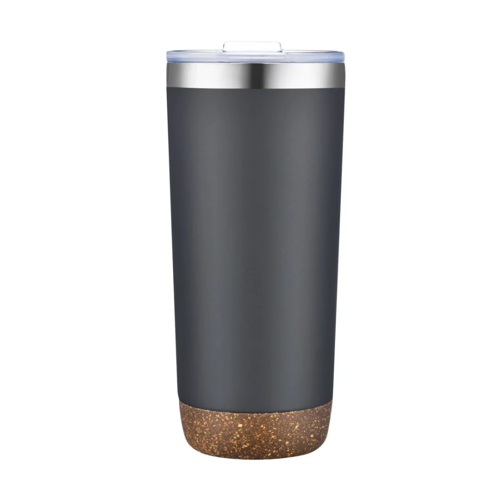 Gobelet isotherme Kira avec fond en liège 22 oz - Gris