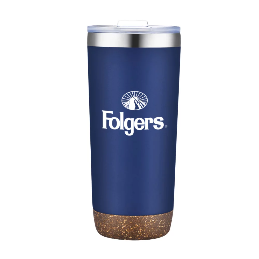 Kira Vacuum Tumbler w/Cork Bottom 22oz - Navy