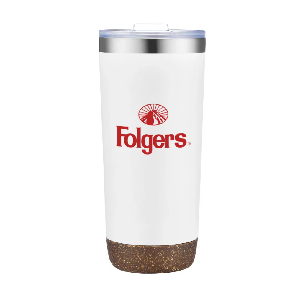 Kira Vacuum Tumbler avec fond en liège 22oz - Blanc