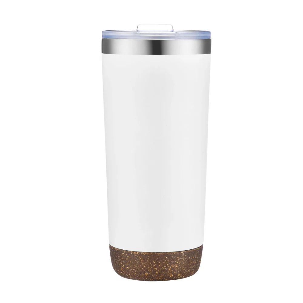 Kira Vacuum Tumbler avec fond en liège 22oz - Blanc