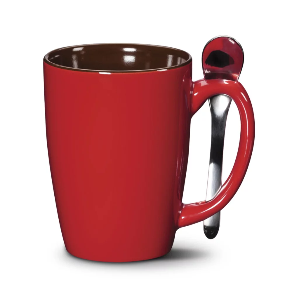 Roberta Mug & Spoon - 16oz Crimson