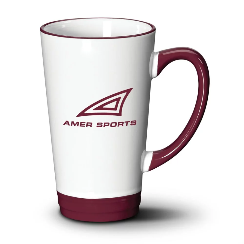 Tasse Raquel - 17 oz Blanc/Bordeaux