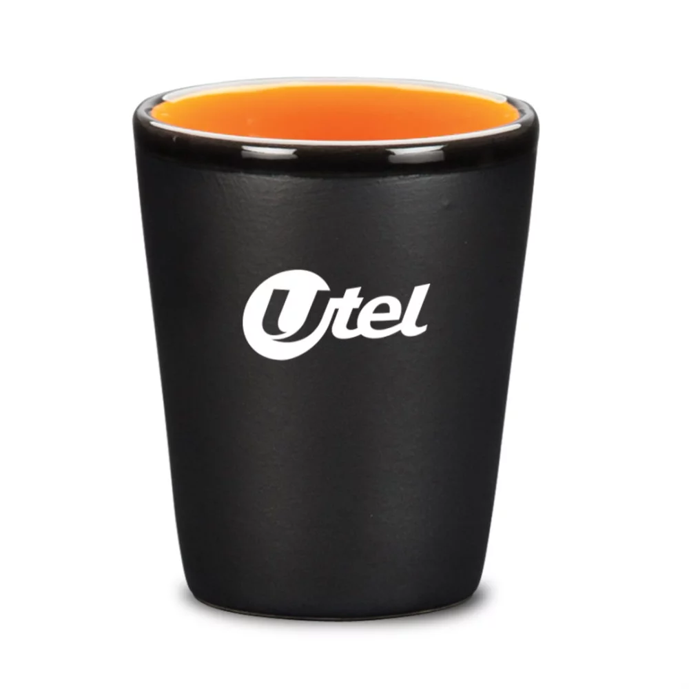 Verre à shot en céramique Balmes - 1½ oz Noir mat/Orange