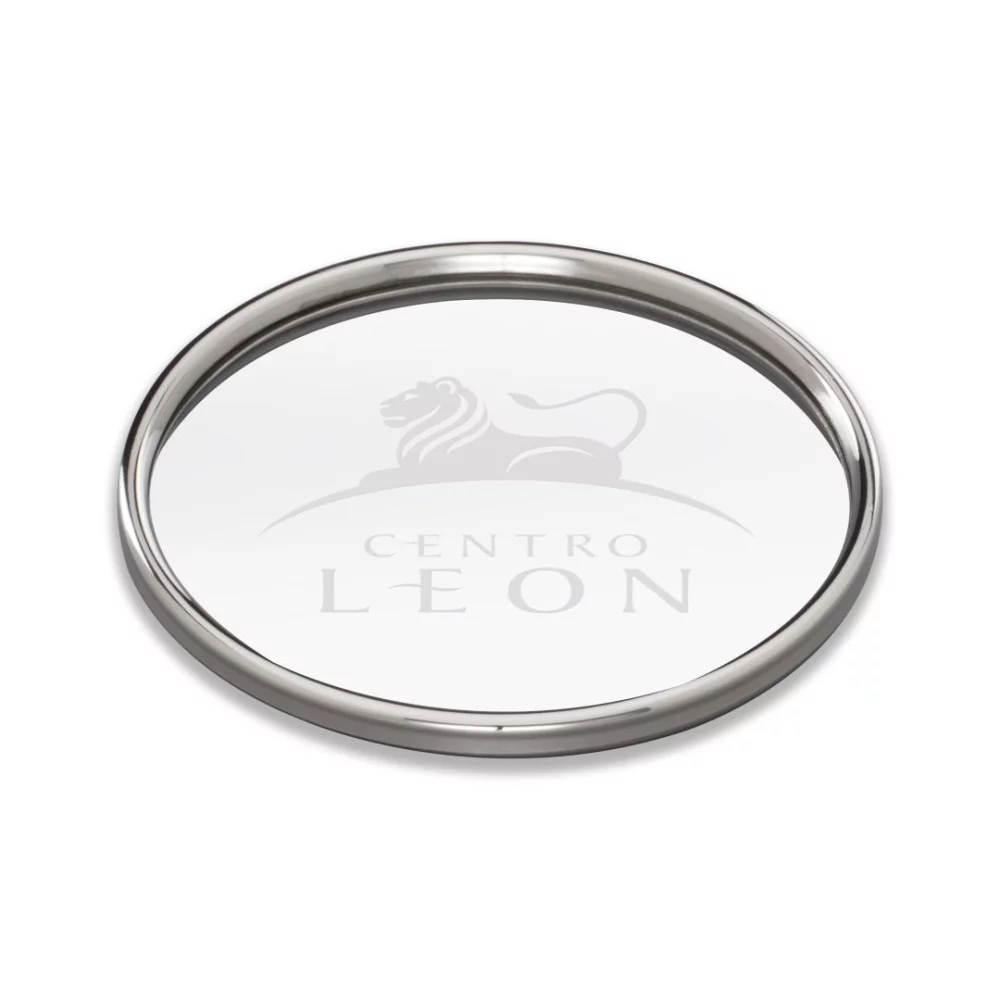 Sous-verre Madrid - Acier inoxydable/Verre 4"