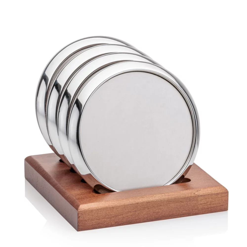 Danville on Porterfield Base - Set of 4 Silver/Silver