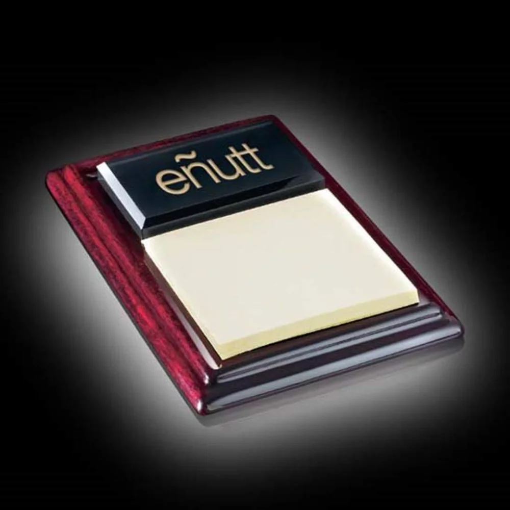 Rosewood Noteholder - 3"x3" Notepad