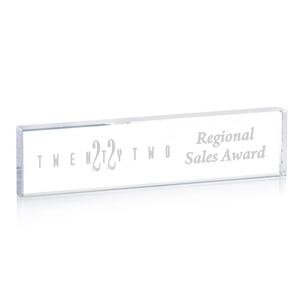 Lancaster Nameplate - Starfire 2"x8"