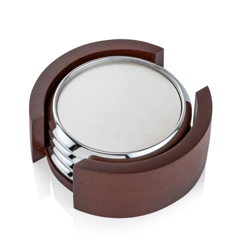 Sous-verre VividPrint™ - Ensemble de 4 Danville/Colfax Argent/Argent