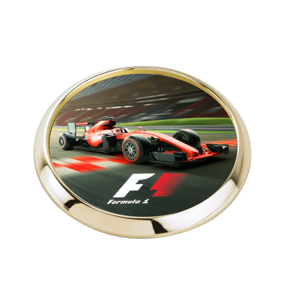 Sous-verre VividPrint™ - Danville 4" Or/Blanc