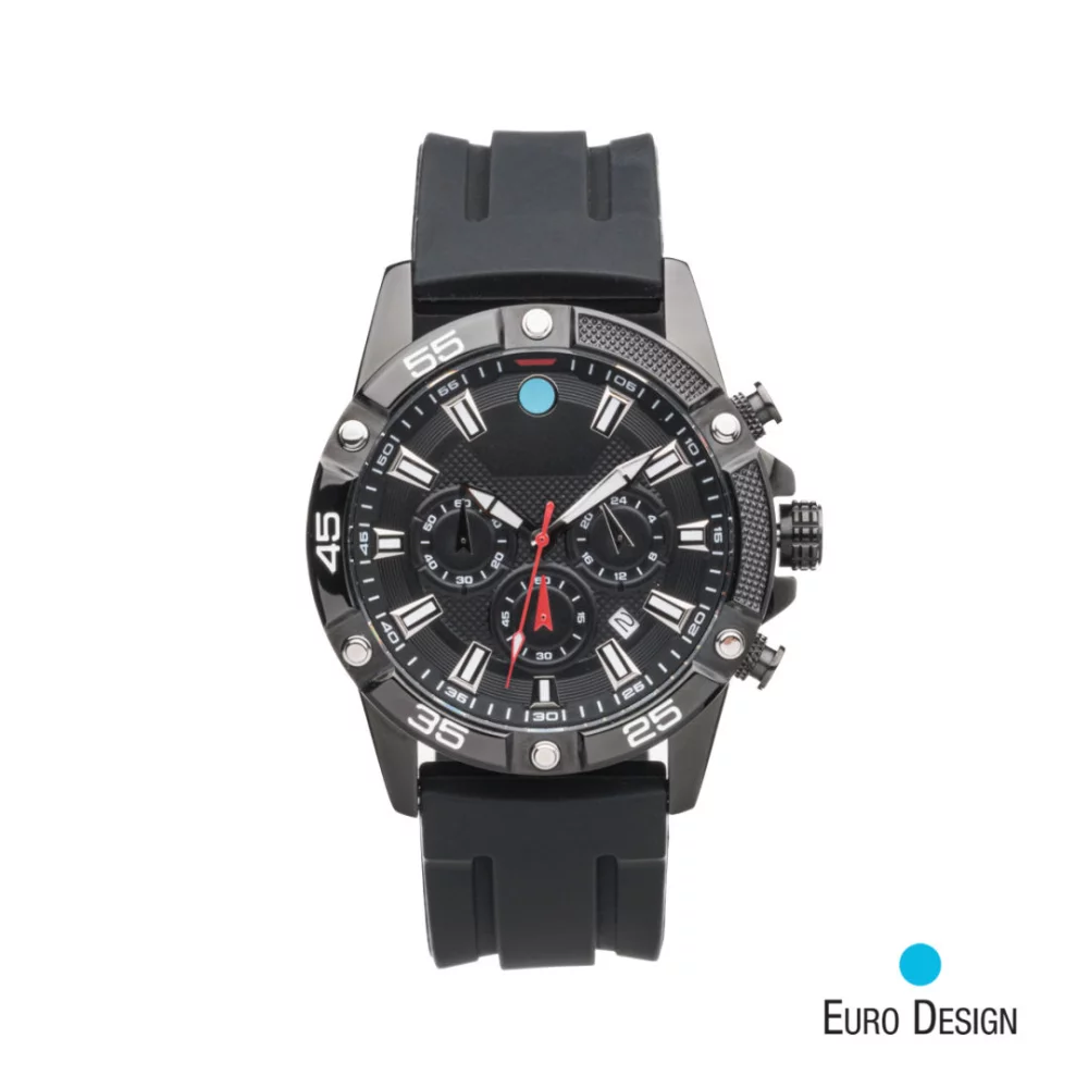 Montre chronographe Euro Design® Helsinki - Noir