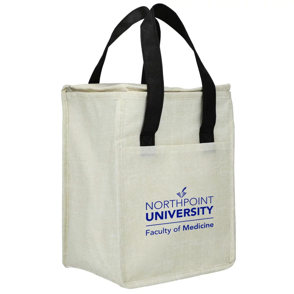 Sac isotherme Ares recyclé en non-tissé pour 12 canettes