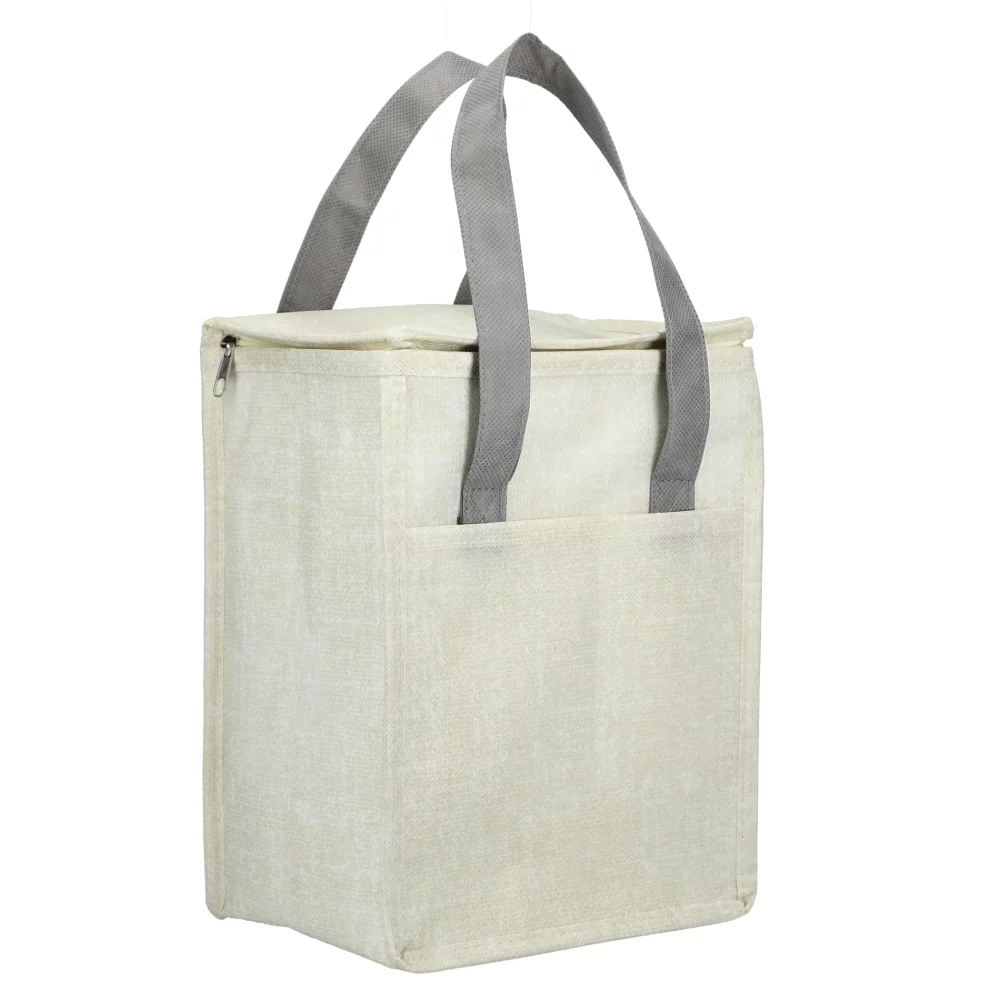 Sac isotherme Ares recyclé en non-tissé pour 12 canettes