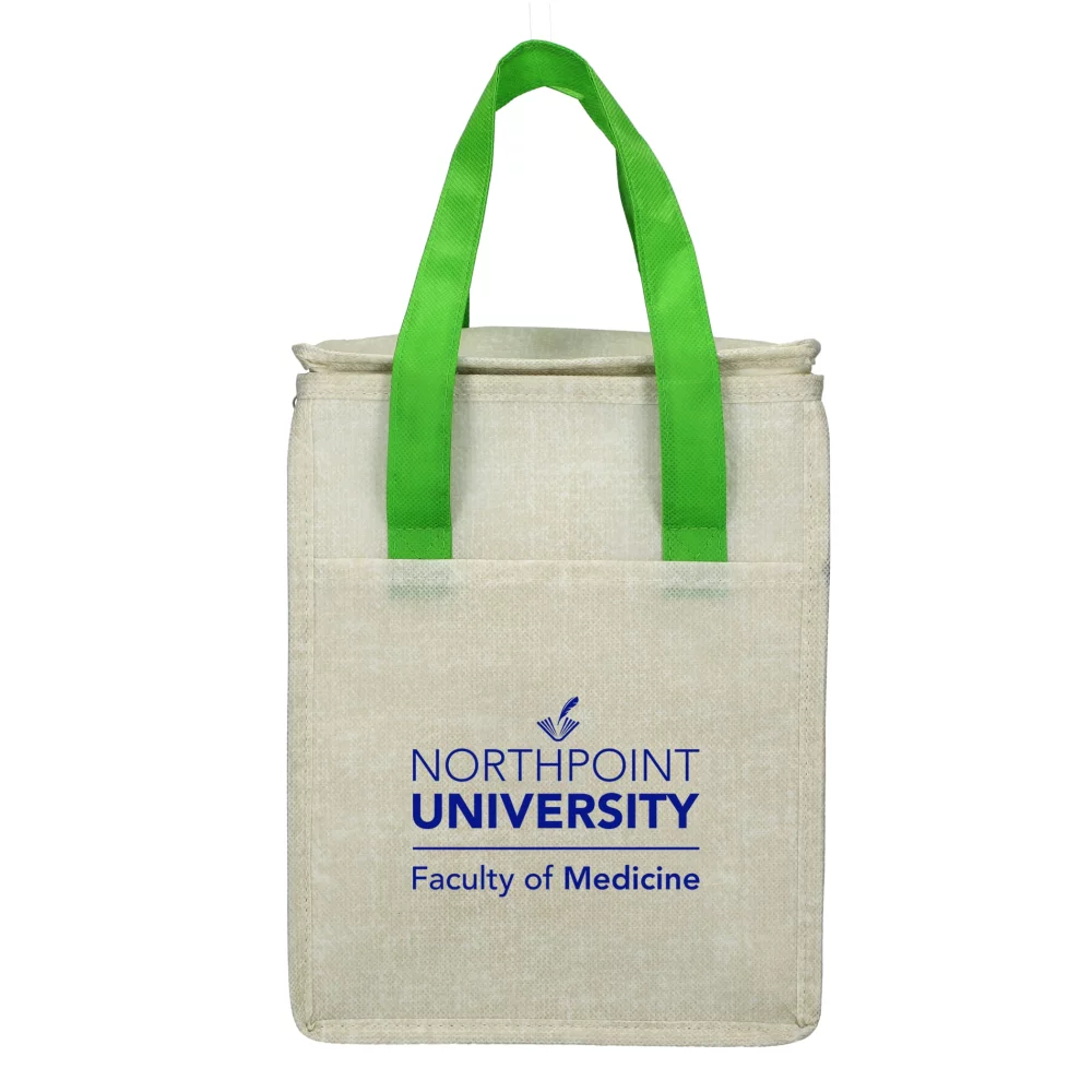 Sac isotherme Ares recyclé en non-tissé pour 12 canettes