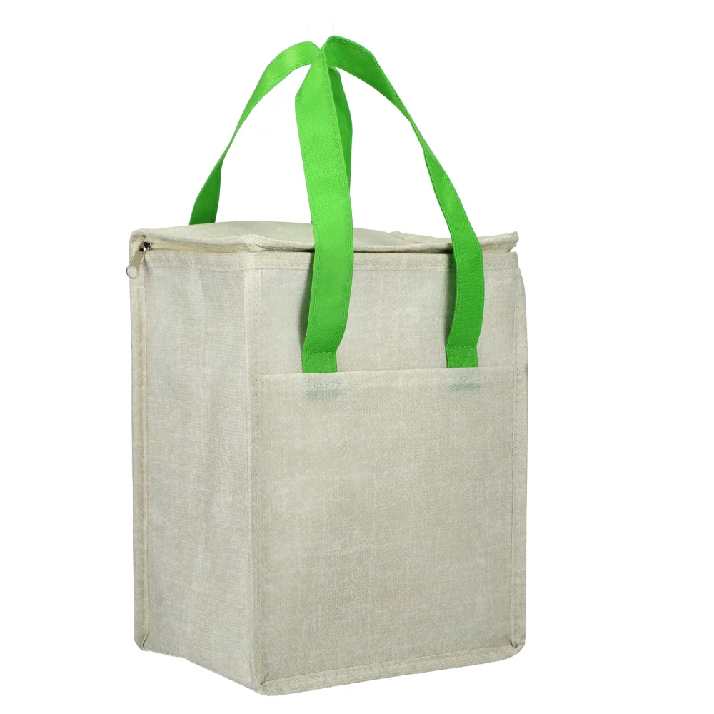 Sac isotherme Ares recyclé en non-tissé pour 12 canettes