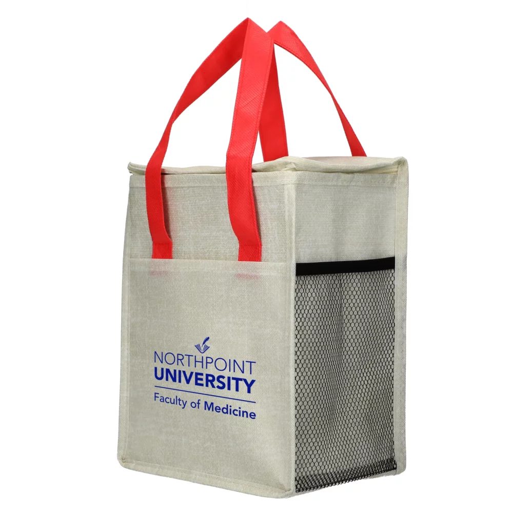 Sac isotherme Ares recyclé en non-tissé pour 12 canettes