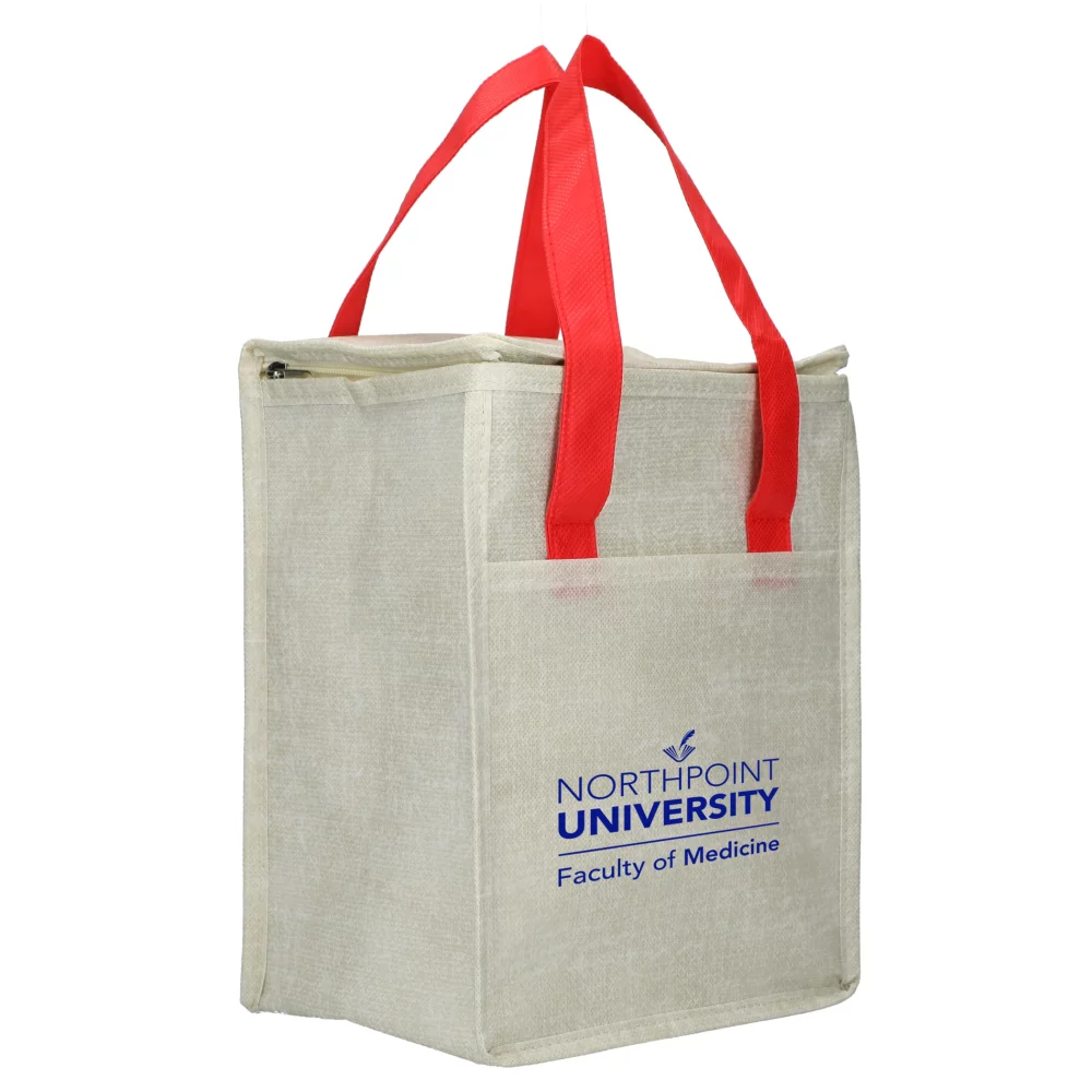 Sac isotherme Ares recyclé en non-tissé pour 12 canettes