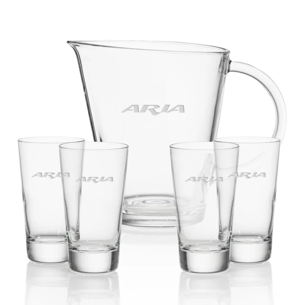 Frazier Pitcher & 4 Hiballs -> Carafe Frazier et 4 verres hauts.