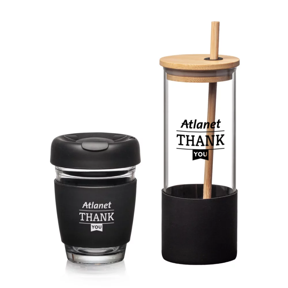 Shantiro Borosilicate Tumbler Set - Black