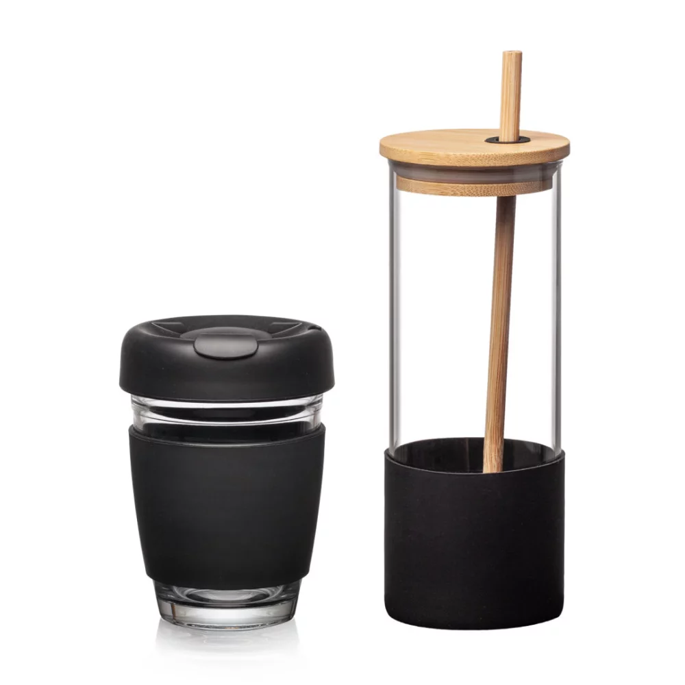 Shantiro Borosilicate Tumbler Set - Black