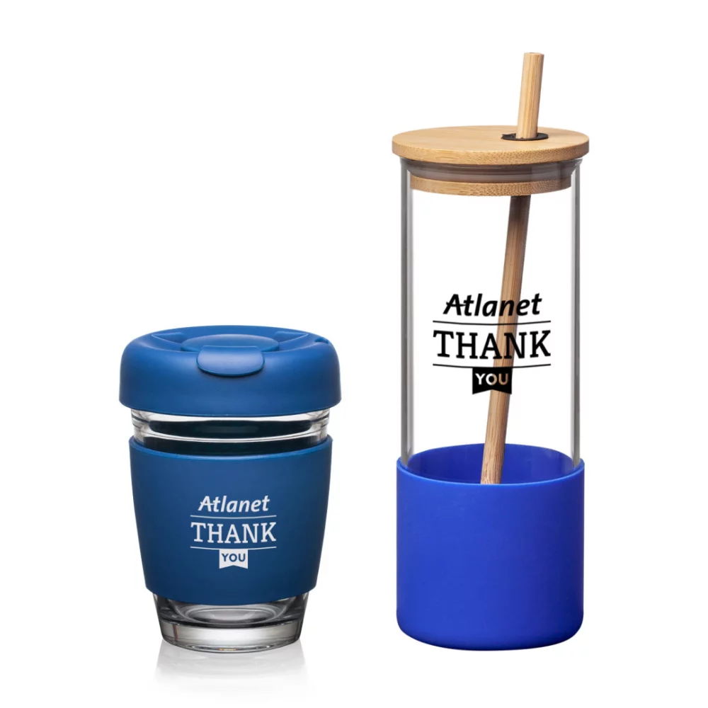 Shantiro Borosilicate Tumbler Set - Blue