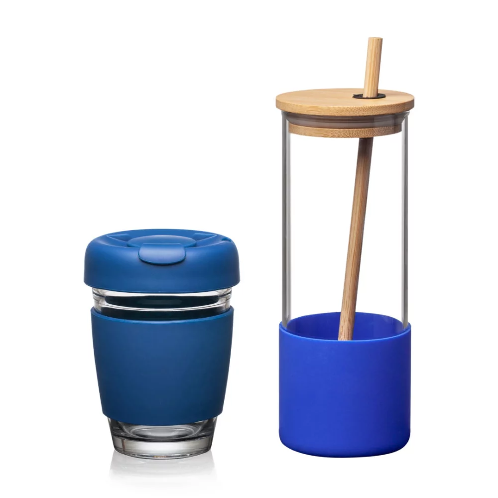 Shantiro Borosilicate Tumbler Set - Blue