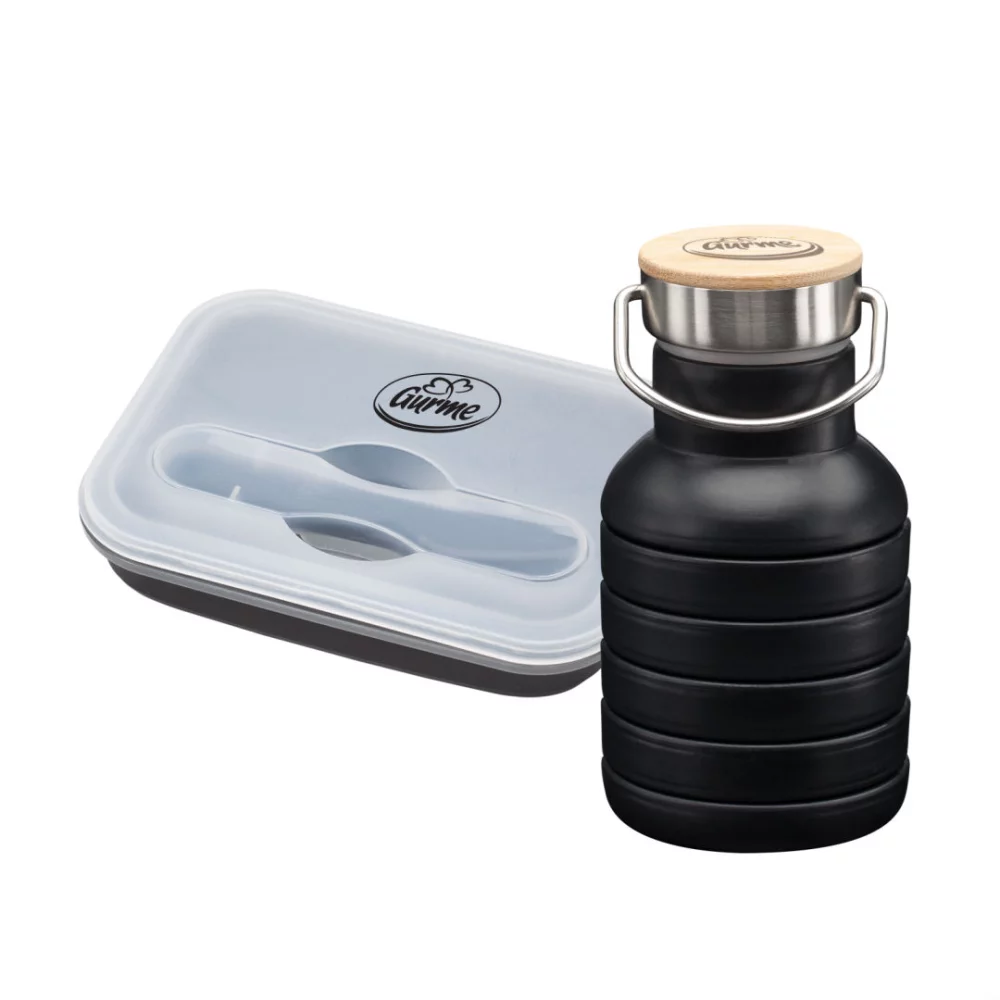 The Camberwell Bottle/Lunch Box Set - Black