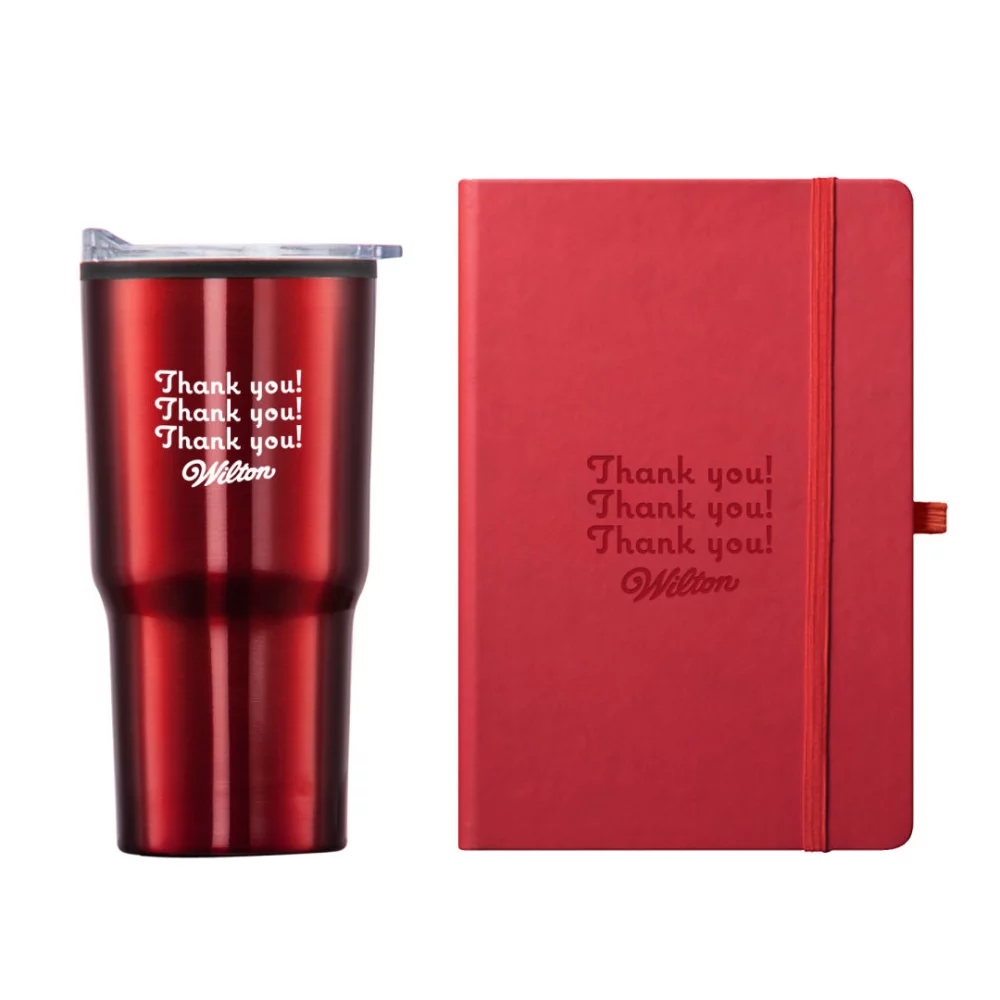 Ensemble cadeau Eccolo® Cool Journal/Bexley Tumbler - Rouge