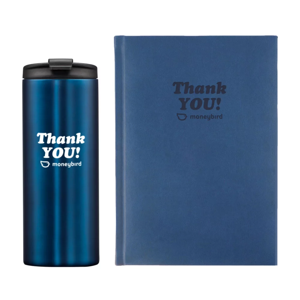 Ensemble cadeau Eccolo® Symphony Journal/Renzi Tumbler - Bleu