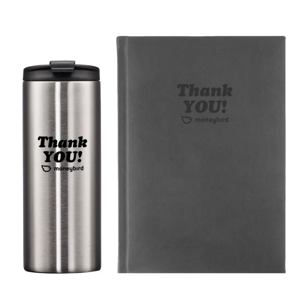Ensemble cadeau Journal Symphony/Renzi Tumbler Eccolo® - Gris
