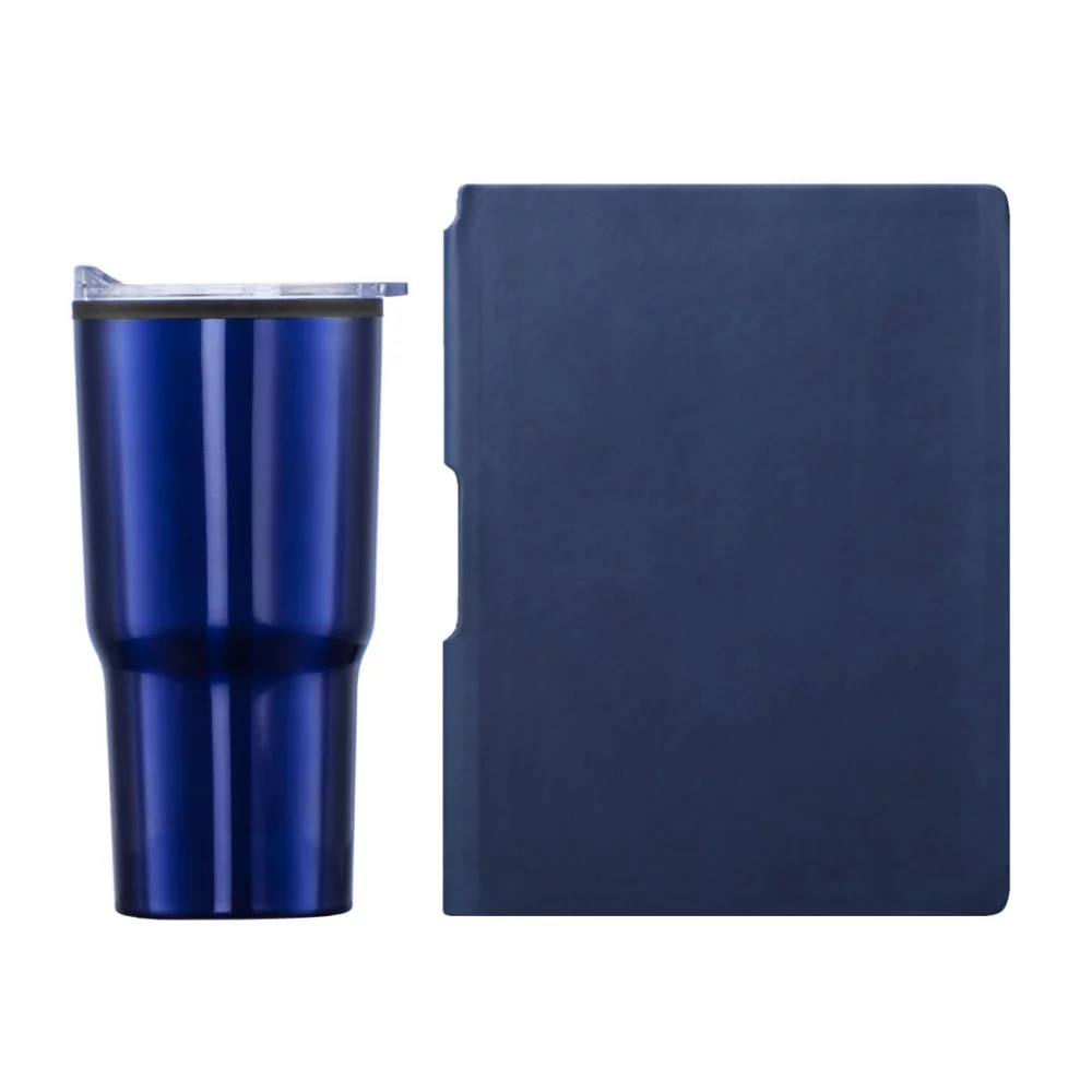 Ensemble cadeau Eccolo® Groove Journal/Bexley Tumbler - Bleu