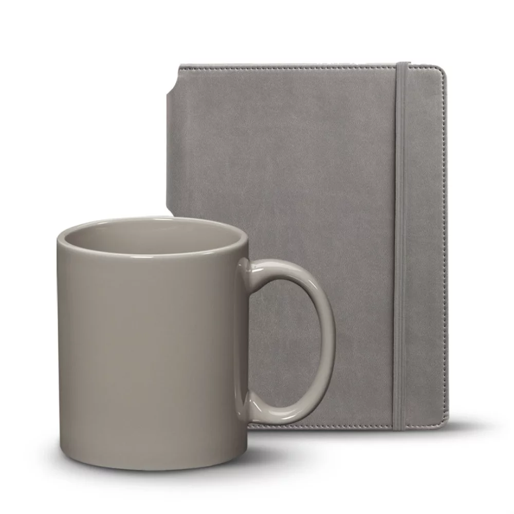 Ensemble journal Eccolo® Tempo/Mug Malibu - Gris