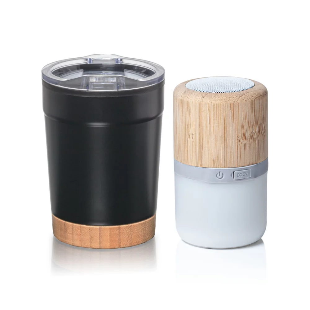 Ensemble cadeau Eduardo Tumbler & Speaker - Noir