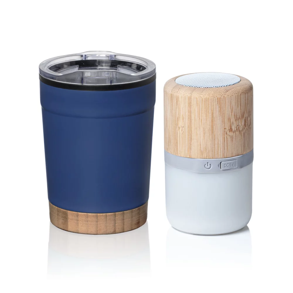 Eduardo Tumbler & Speaker Gift Set - Blue