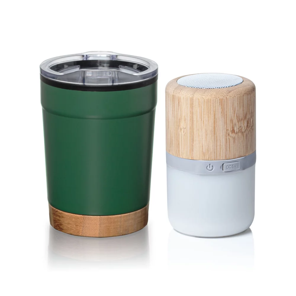 Ensemble cadeau Eduardo Tumbler & Speaker - Vert