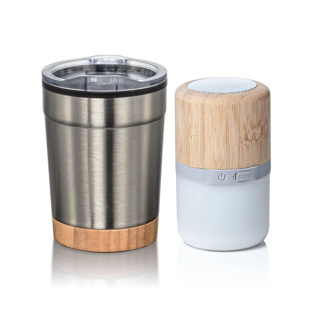 Ensemble cadeau Eduardo Tumbler & Speaker - Acier inoxydable