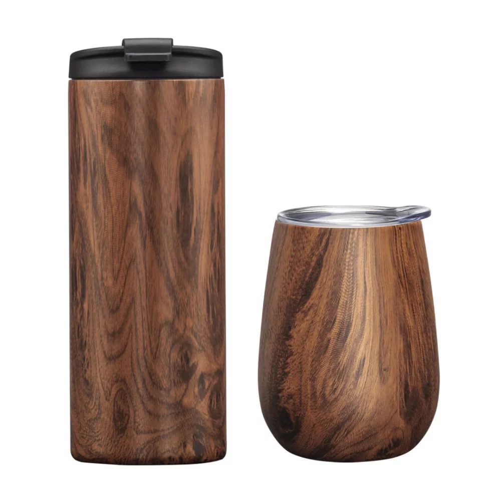 Ensemble cadeau Zermatt 2 pièces - Grain de bois