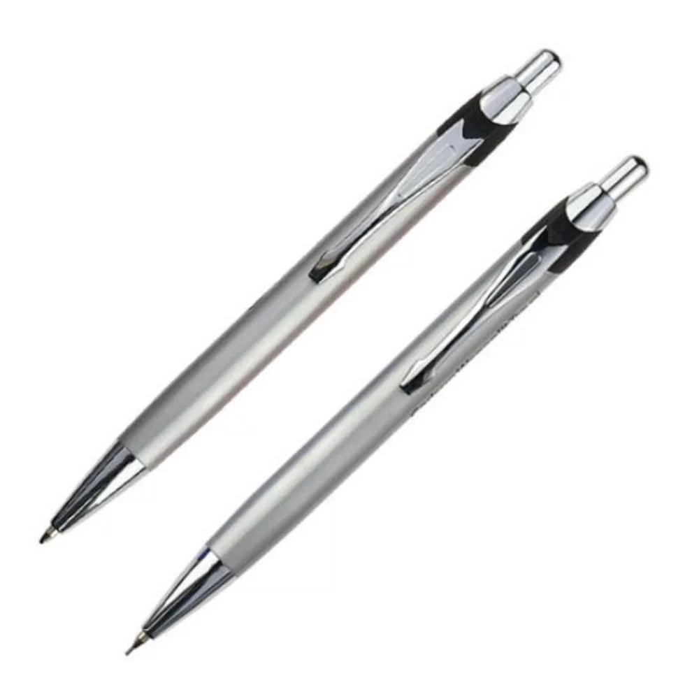 Ensemble stylo à bille et crayon de la ville - Argent