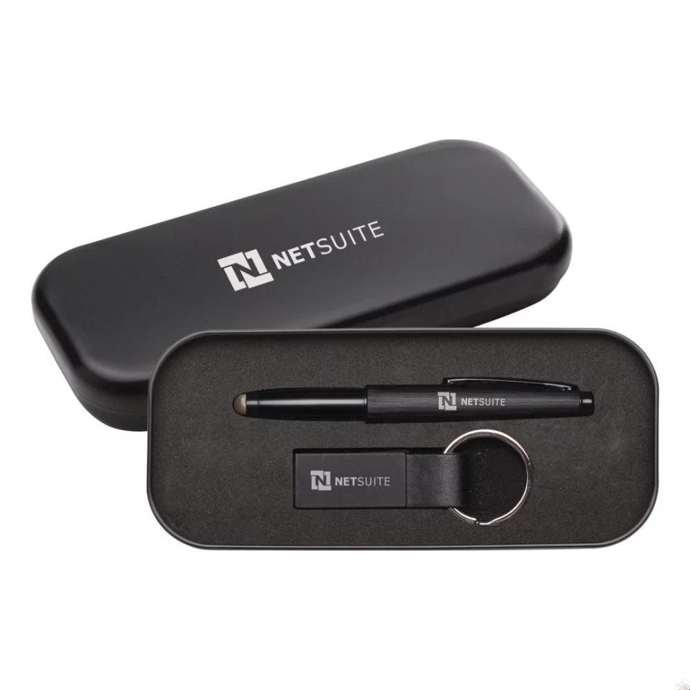 Scorpio Pen/Stylus/Keyring Gift Set - Black
