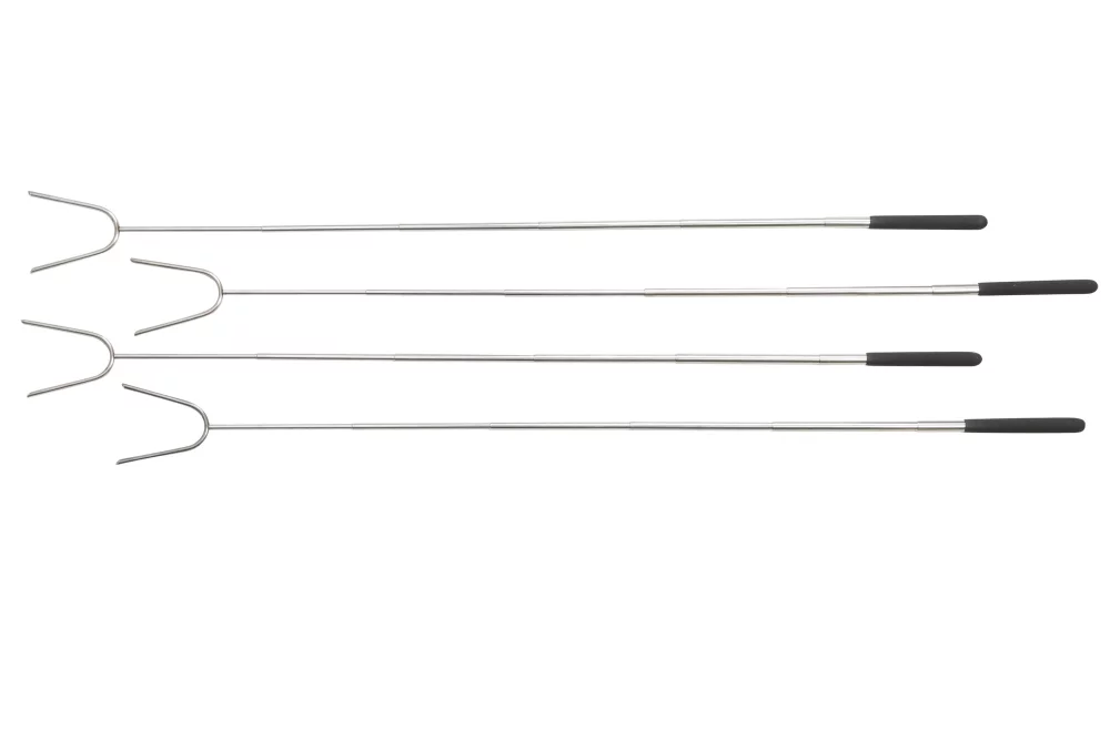 Broches à rôtir extensibles de 34" avec étui de transport