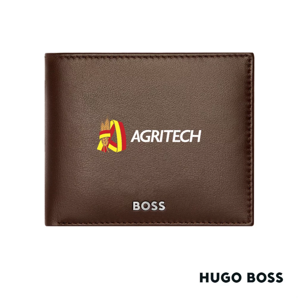 Portefeuille classique Hugo Boss® avec rabat - Marron