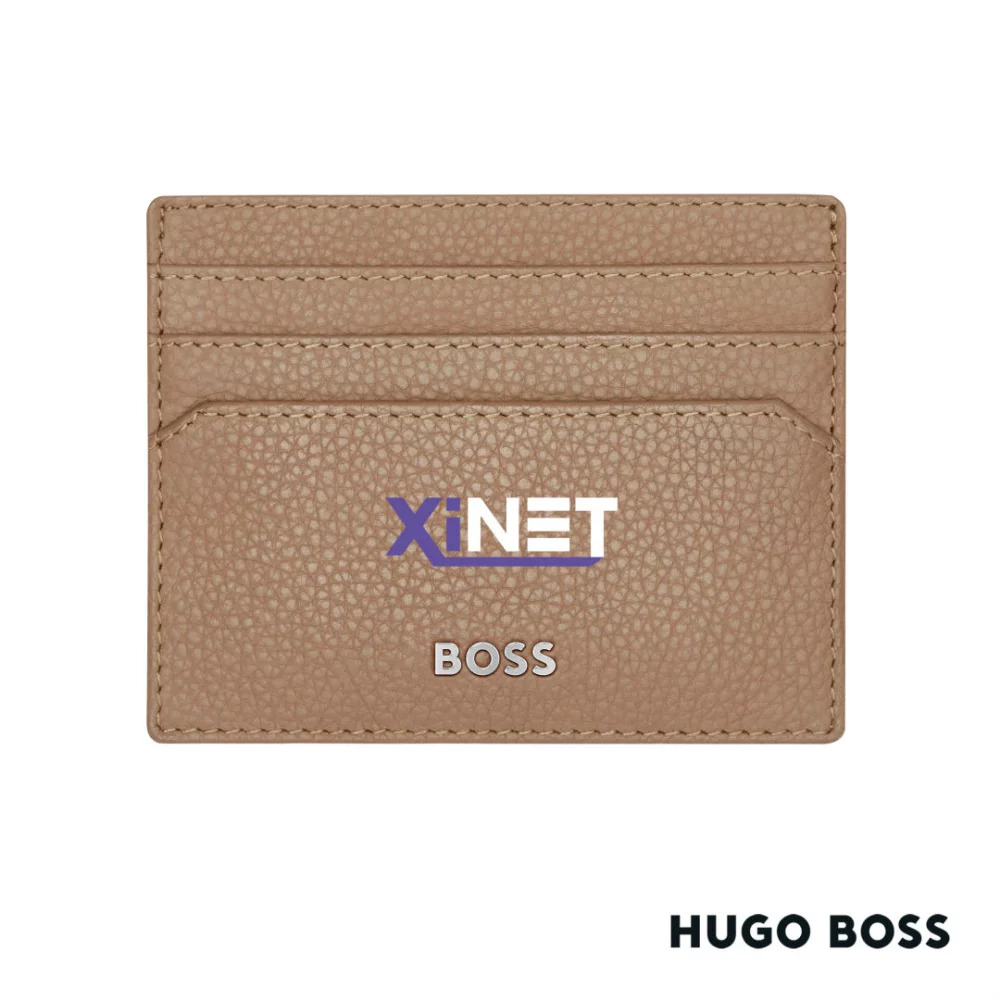 Hugo Boss® Classic Grained Card Holder - Camel
