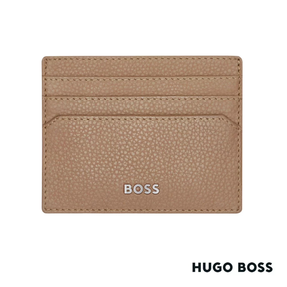 Porte-cartes classique grainé Hugo Boss® - Camel