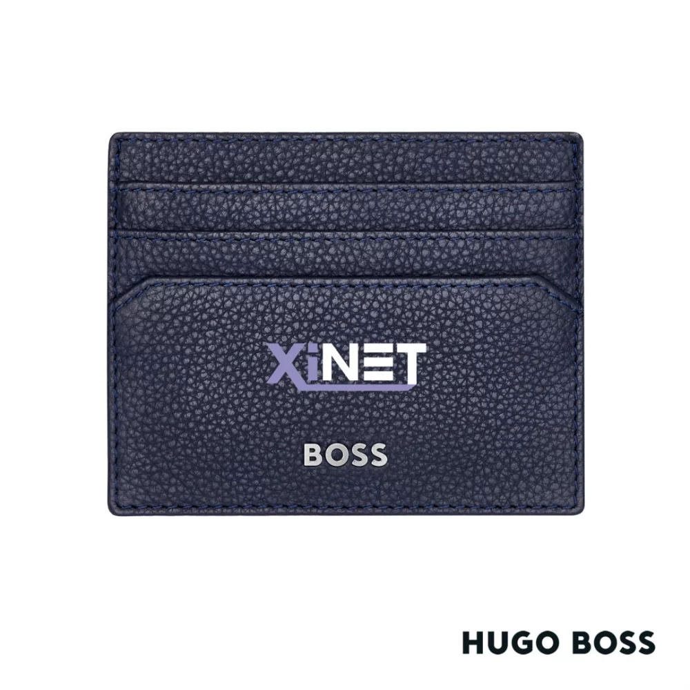 Hugo Boss® Classic Grained Card Holder - Navy Blue